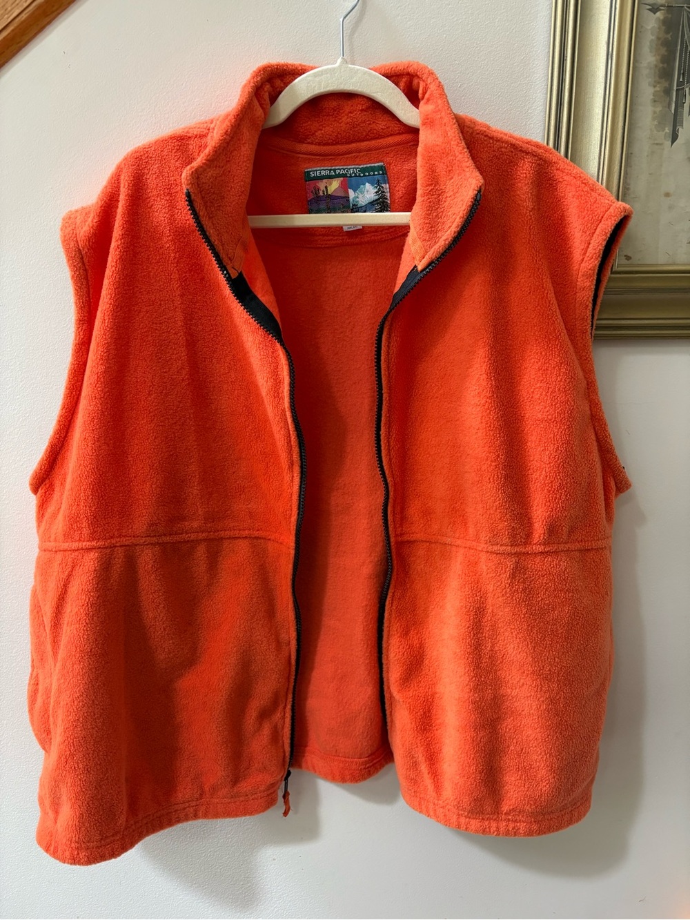Sierra Pacific Orange Fleece Vest - Zip Front